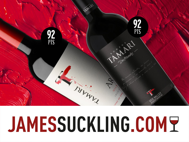 Tamarí AR Malbec 2013 and Dos Mundos blend 2013 received 92 points in James Suckling’s report